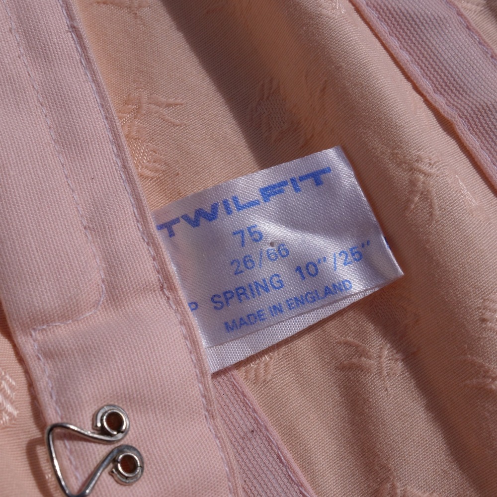 Vintage 60s Twilfit Foundations pale pink jacquard corset girdle skirt - Picture 4 of 8